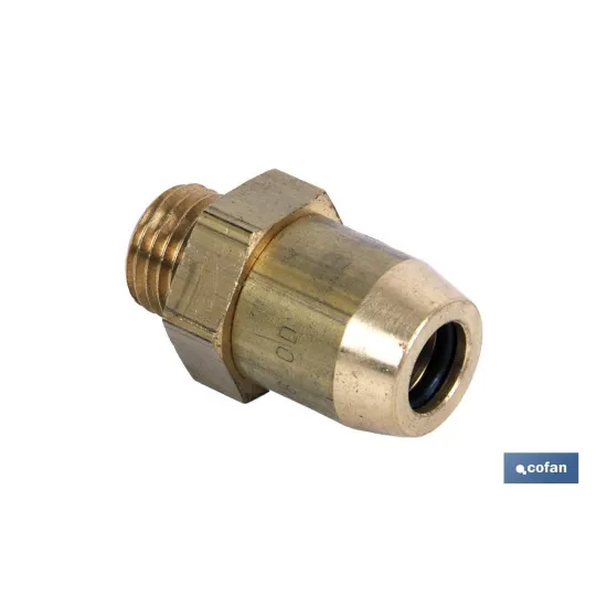 Comprar CONECTOR RAUFOSS TUBO 1/4-ROSCA 14X Cofan | almacendeferreteriacor.es