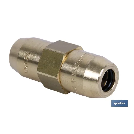 Comprar CONECTOR DOBLE TUBO 11 X 1,5 -11 X  Cofan | almacendeferreteriacor.es
