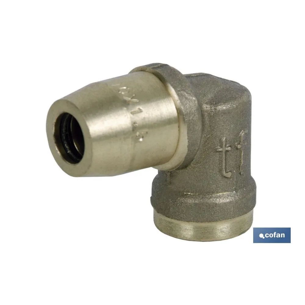 Comprar CODO CONECTOR 90º R A5 TUBO 12X1,5  Cofan | almacendeferreteriacor.es