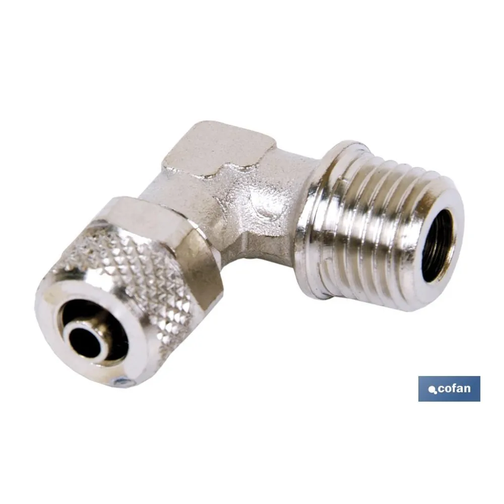 Comprar CODO MACHO ROSCA METRICA T-6/4 M-12 Cofan | almacendeferreteriacor.es