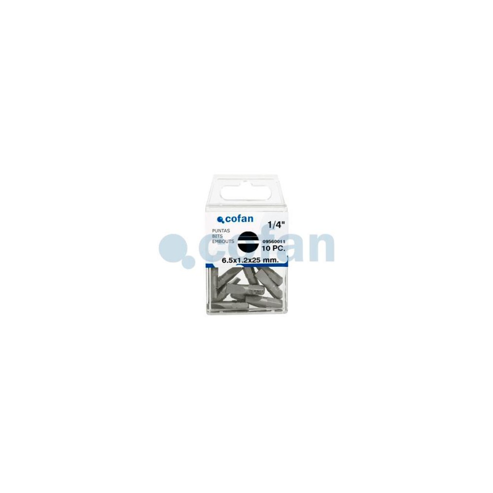 PUNTA DE DESTORNILLADOR RECTA ESTÁNDAR 6,5X1,2 25 MM VENTA UNITARIA