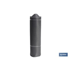 MALLA PLAST. CUADRADA JARDIN 10mm GRIS PLATA 1x25m
