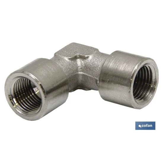 Comprar CODO H-H LATÓN NIQUELADO M-5 (PACK: Cofan | almacendeferreteriacor.es