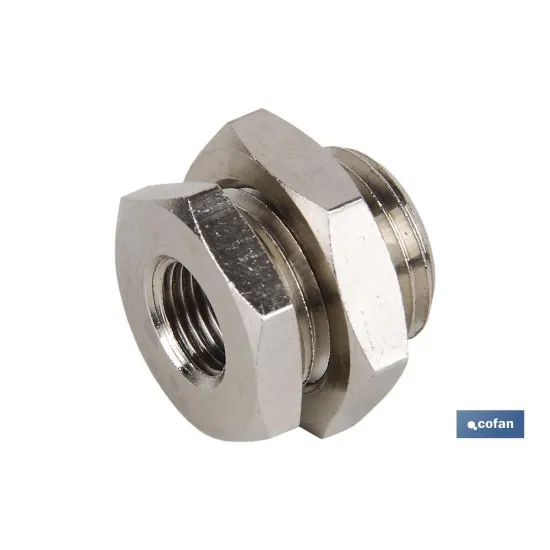 Comprar PASATABIQUES LATÓN NIQUELADO R-1/8  Cofan | almacendeferreteriacor.es