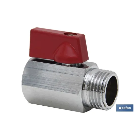 Comprar VÁLVULA ESFERA HEXAGONAL M-H R-1/4  Cofan | almacendeferreteriacor.es