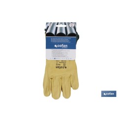 BLÍSTER DE GUANTE DE PIEL VACUNO AMARILLO TALLA 8 VENTA UNITARIA