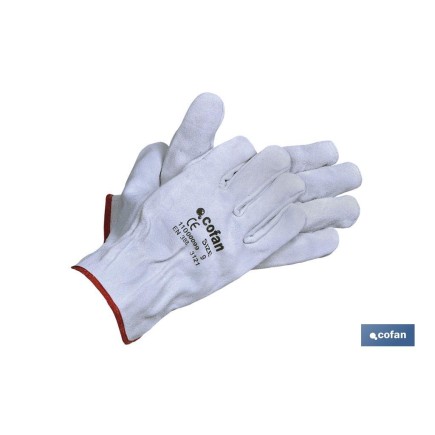 GUANTE PIEL DE SERRAJE GRIS TALLA 10