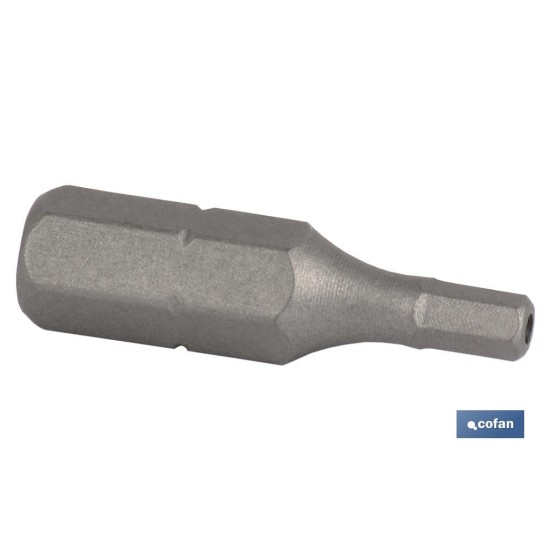 PUNTA.DEST.HEXAG. INVIOLABLE 4  25MM.