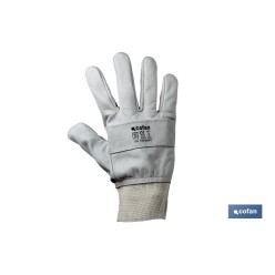 GUANTE AJUSTABLE DE PIEL DE FLOR VACUNO REFORZADO TALLA 8 VENTA UNITARIA