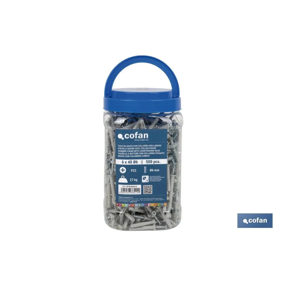 Comprar TACO GOLPE CON COLLARÍN AVELLANADO  Cofan | almacendeferreteriacor.es