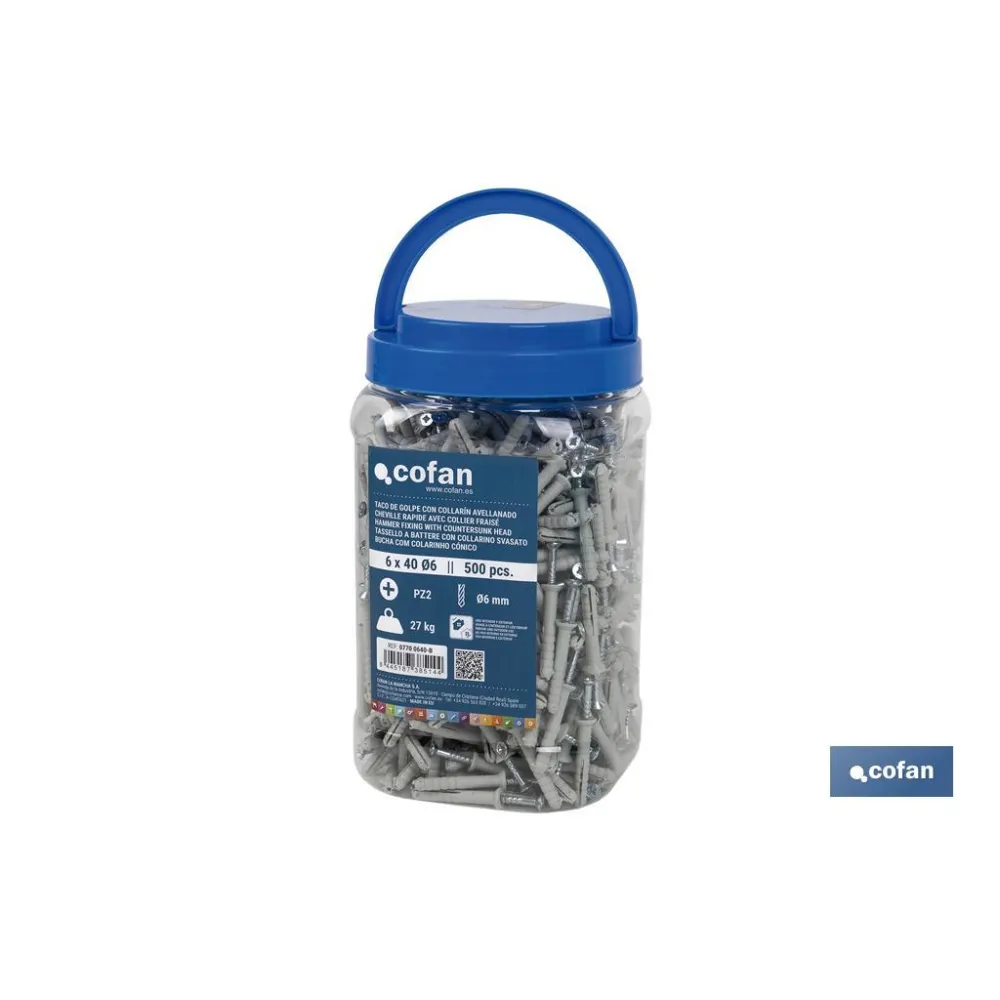 Comprar TACO GOLPE CON COLLARÍN AVELLANADO  Cofan | almacendeferreteriacor.es