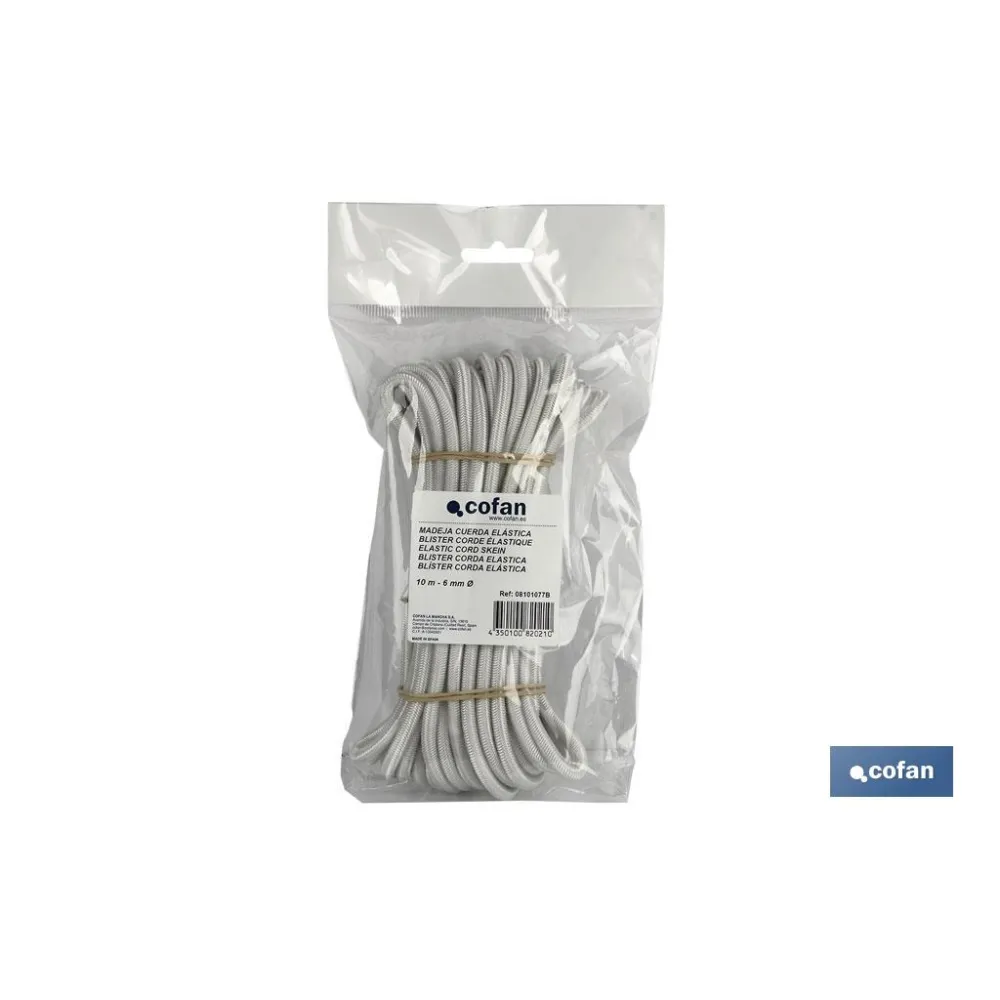Comprar MADEJA CUERDA ELÁSTICA 6MM 10M BLAN Cofan | almacendeferreteriacor.es