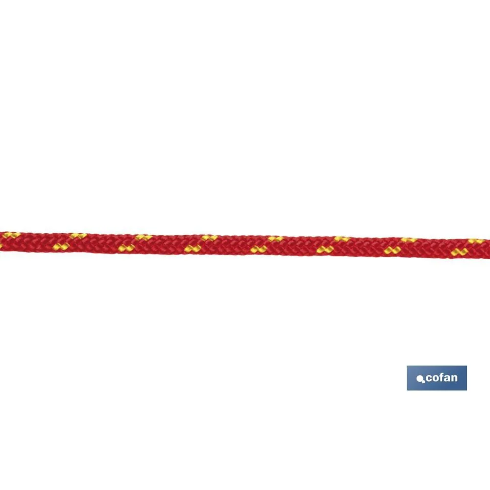Comprar CORDÓN TRENZADO HIPPIE ROJO/AMARILL Cofan | almacendeferreteriacor.es