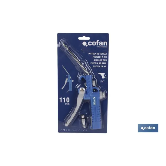 Comprar PISTOLA SOPLAR PLASTICO LARGA 110mm Cofan | almacendeferreteriacor.es
