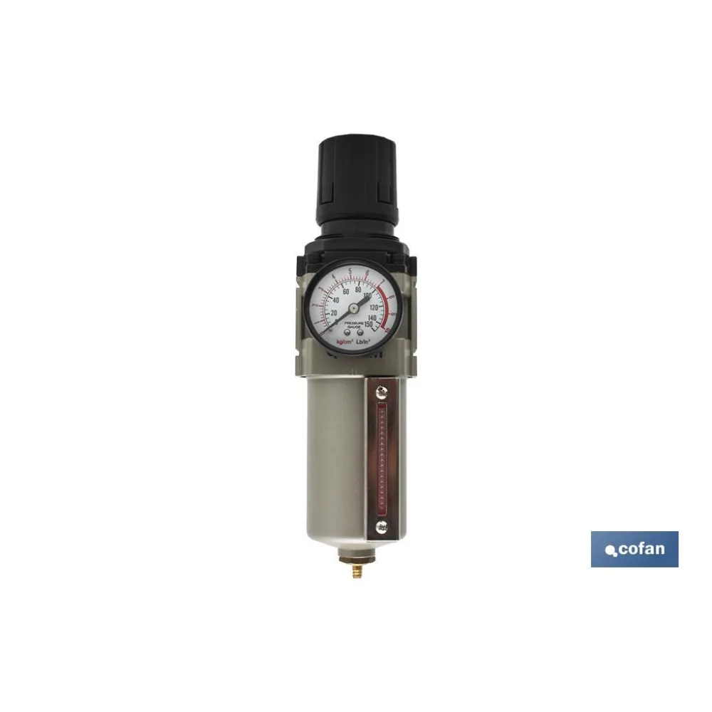 Comprar FILTRO AIRE CON REGULADOR 3/8 (PACK Cofan | almacendeferreteriacor.es
