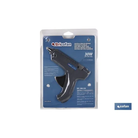 Comprar PISTOLA COLA TERMOFUSIBLE Ø12mm 30W Cofan | almacendeferreteriacor.es