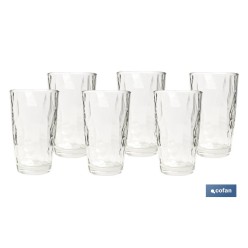 PACK 6 VASOS ALTO VIDRIO 47 CL MODELO JADE