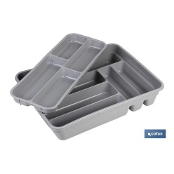 CUBERTERO  GRIS 40X30X7 cm DOS ALTURAS venta unitaria