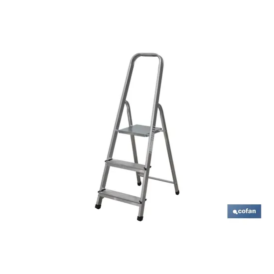 Comprar ESCALERA ALUMINIO 3 PELDAÑOS Y 0,65 Cofan | almacendeferreteriacor.es
