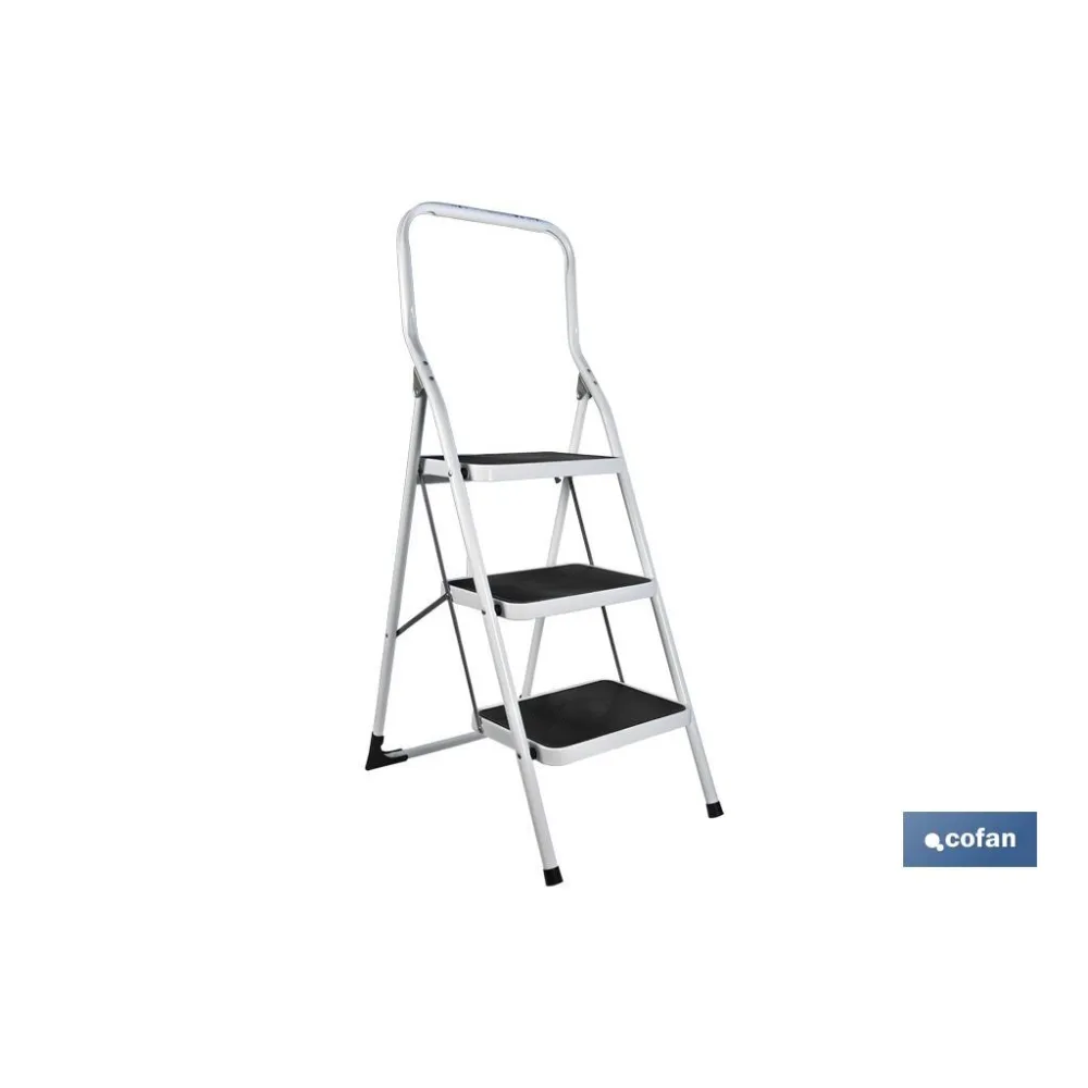 Comprar ESCALERA DOMÉSTICA ACERO 3 PELDAÑOS Cofan | almacendeferreteriacor.es