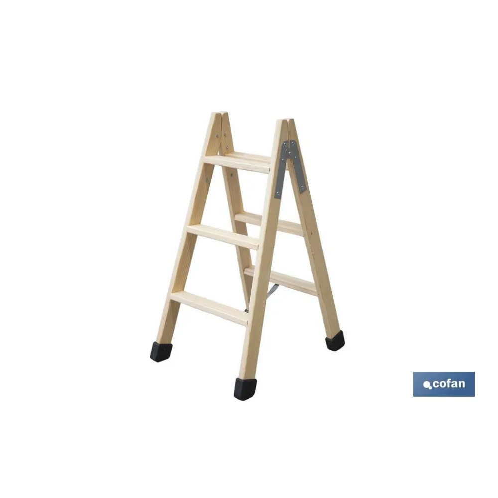 Comprar ESCALERA MADERA DOBLE 3 PELDAÑOS 0, Cofan | almacendeferreteriacor.es
