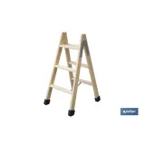 Comprar ESCALERA MADERA DOBLE 3 PELDAÑOS 0, Cofan | almacendeferreteriacor.es