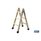 Comprar ESCALERA MADERA DOBLE 3 PELDAÑOS 0, Cofan | almacendeferreteriacor.es