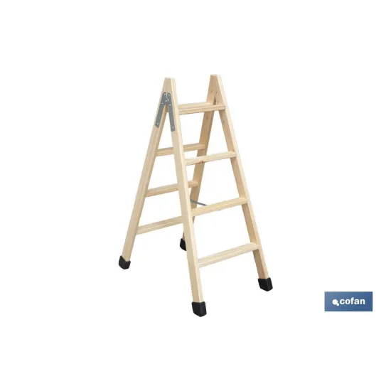 Comprar ESCALERA MADERA DOBLE 4 PELDAÑOS 1, Cofan | almacendeferreteriacor.es