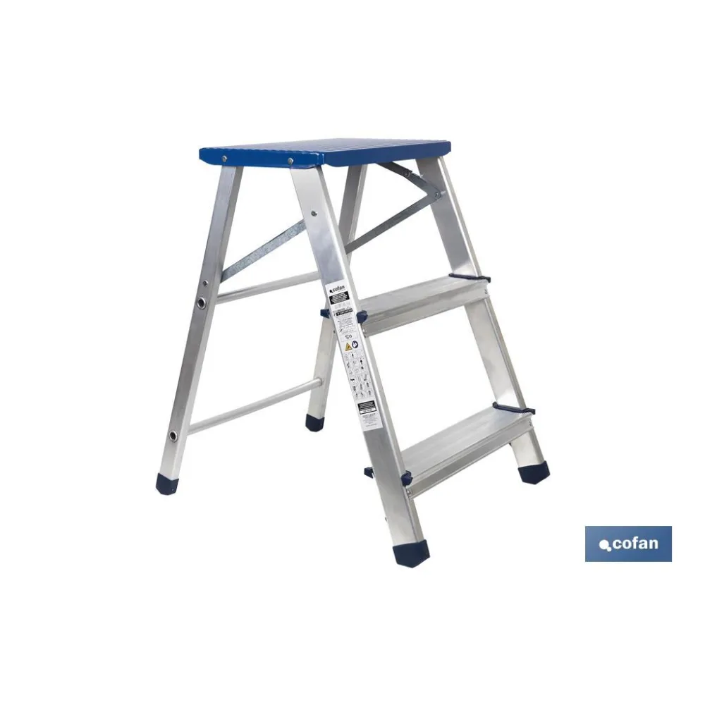 Comprar TABURETE ALUMINIO 3 PELDAÑOS Y 0,67 Cofan | almacendeferreteriacor.es