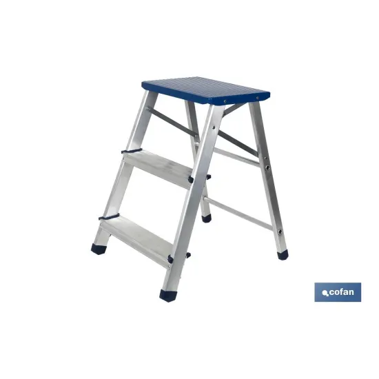 Comprar TABURETE ALUMINIO 3 PELDAÑOS Y 0,67 Cofan | almacendeferreteriacor.es