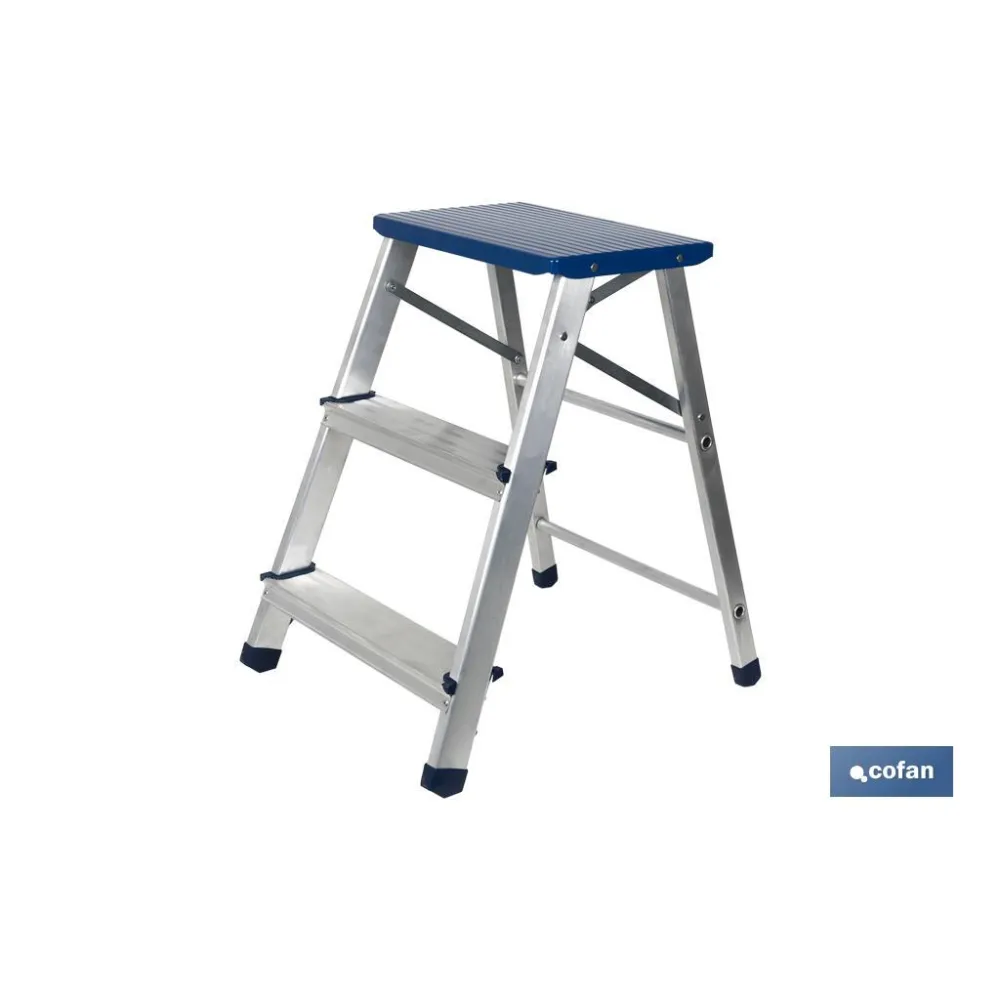 Comprar TABURETE ALUMINIO 3 PELDAÑOS Y 0,67 Cofan | almacendeferreteriacor.es