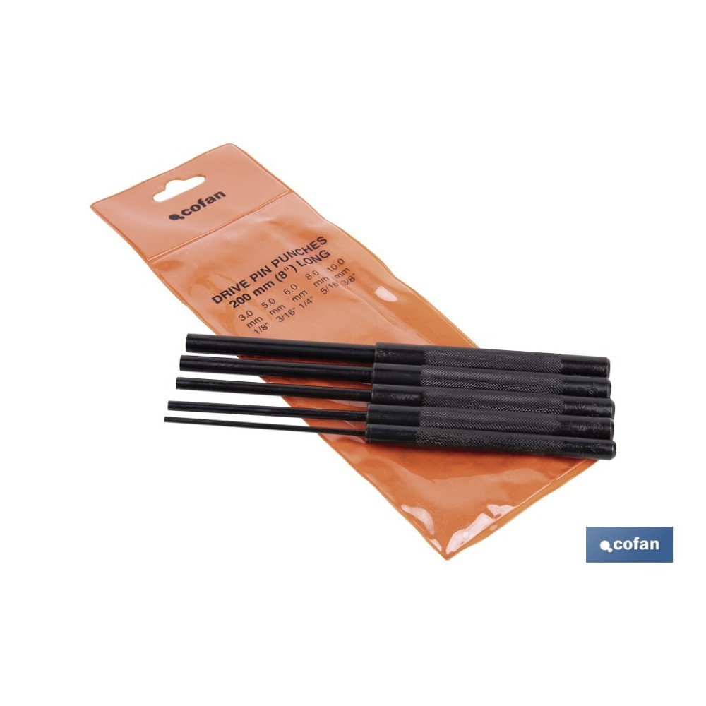 CONJUNTO 5 PCS BOTADOR CILÍNDRICO LARGO 3-10 MM