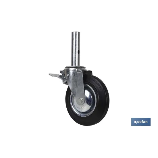 Comprar RUEDA GIRATORIA ANDAMIO C/FRENO 200 Cofan | almacendeferreteriacor.es