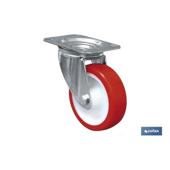 Comprar RUEDA POLIURETANO PLACA Ø100X30MM ( Cofan | almacendeferreteriacor.es
