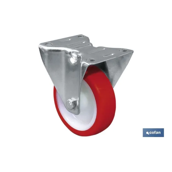 Comprar RUEDA POLIURETANO FIJA Ø100X30MM (P Cofan | almacendeferreteriacor.es
