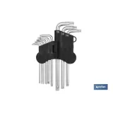Comprar JGO 9 LLAVES ACODADAS TORX (T-10 -  Cofan | almacendeferreteriacor.es