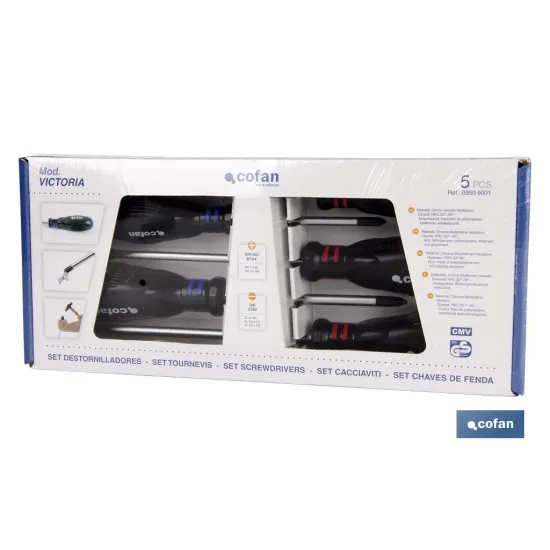 Comprar SET DESTORNILLADOR 5 PCS (PACK: 1 U Cofan | almacendeferreteriacor.es