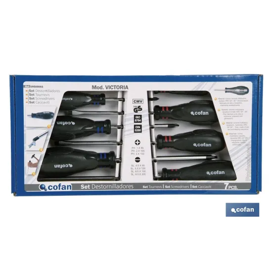Comprar SET DESTORNILLADOR 7 PCS (PACK: 1 U Cofan | almacendeferreteriacor.es