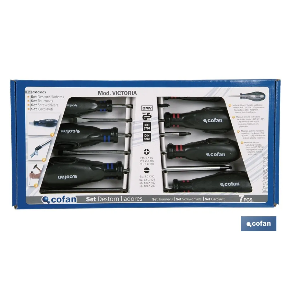 Comprar SET DESTORNILLADOR 7 PCS (PACK: 1 U Cofan | almacendeferreteriacor.es