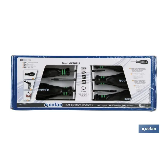 Comprar SET DESTORNILLADOR 5 PCS. TORX (PAC Cofan | almacendeferreteriacor.es