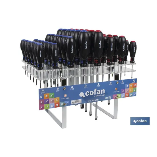 Comprar EXPOSITOR DESTORNILLADORES 48 PCS.  Cofan | almacendeferreteriacor.es