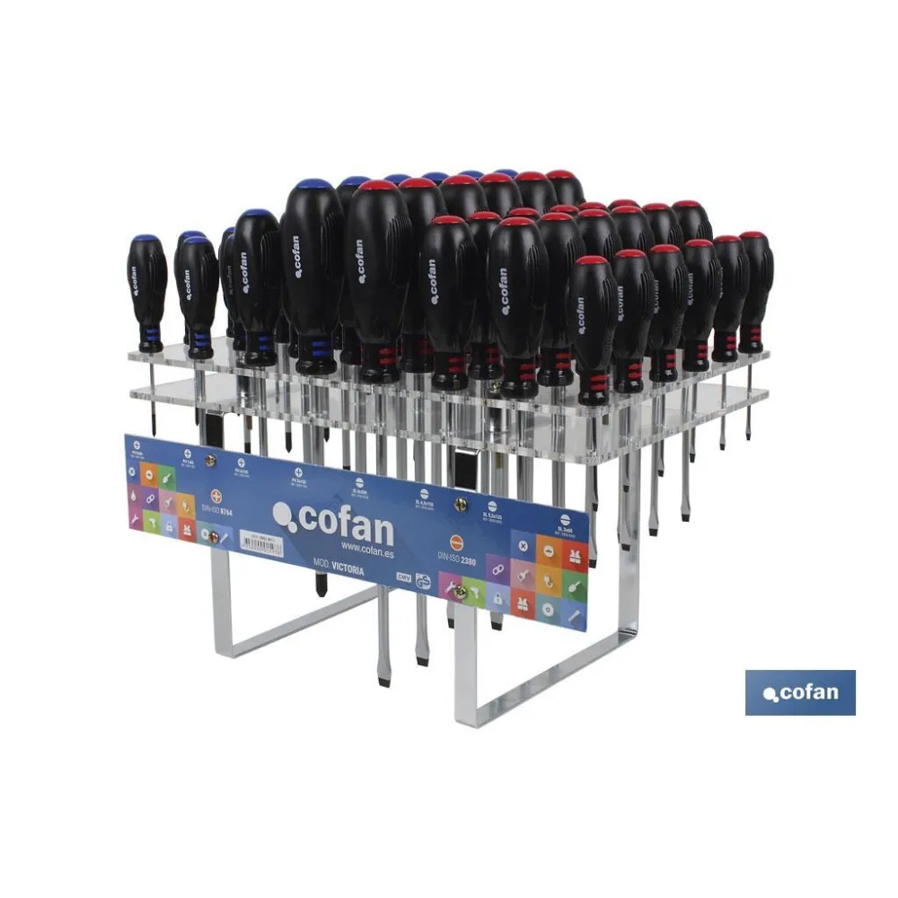 Comprar EXPOSITOR DESTORNILLADORES 48 PCS.  Cofan | almacendeferreteriacor.es