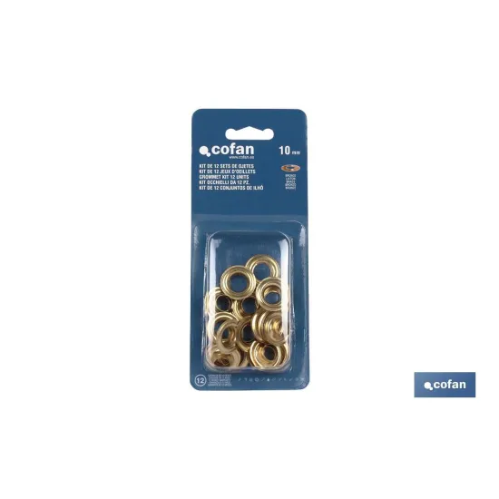 Comprar KIT DE 12 SETS DE OJETES 10 mm (PAC Cofan | almacendeferreteriacor.es