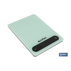 BÁSCULA DE COCINA DIGITAL 10 KG COLOR MENTA