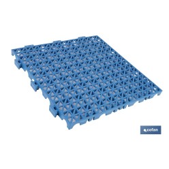 SET DE 4 UDS. LOSETA ALVEOLADA AZUL DE PVC 33 X 33 X 2 CM