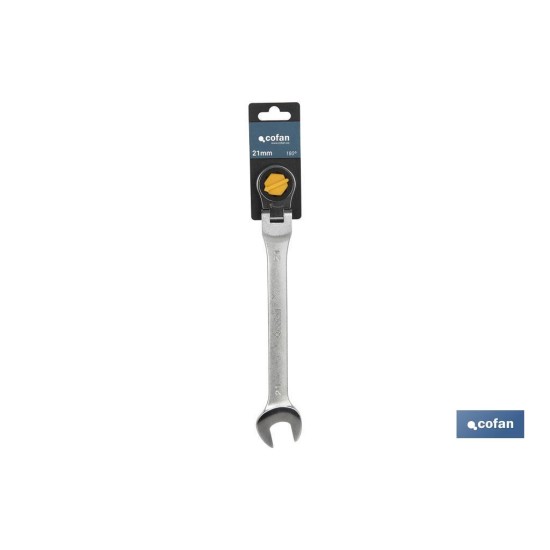 LLAVE COMBINADA ARTICULADA 180º DE CARRACA 10mm