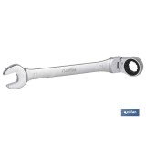 LLAVE COMBINADA ARTICULADA 180º DE CARRACA 15mm