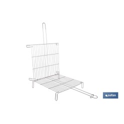 PARRILLA DOBLE INOX 500 X 500MM
