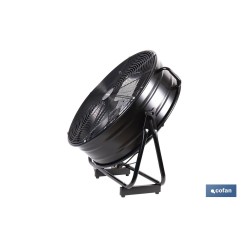 VENTILADOR INDUSTRIAL DE SUELO OSCILANTE NEGRO CON 3 VELOCIDADES Ø60 CM 250 W