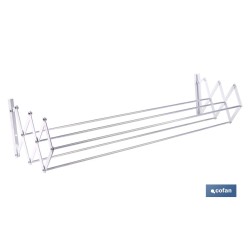 TENDEDERO EXTENSIBLE PARA PARED EN ALUMINIO LACADO 100 CM